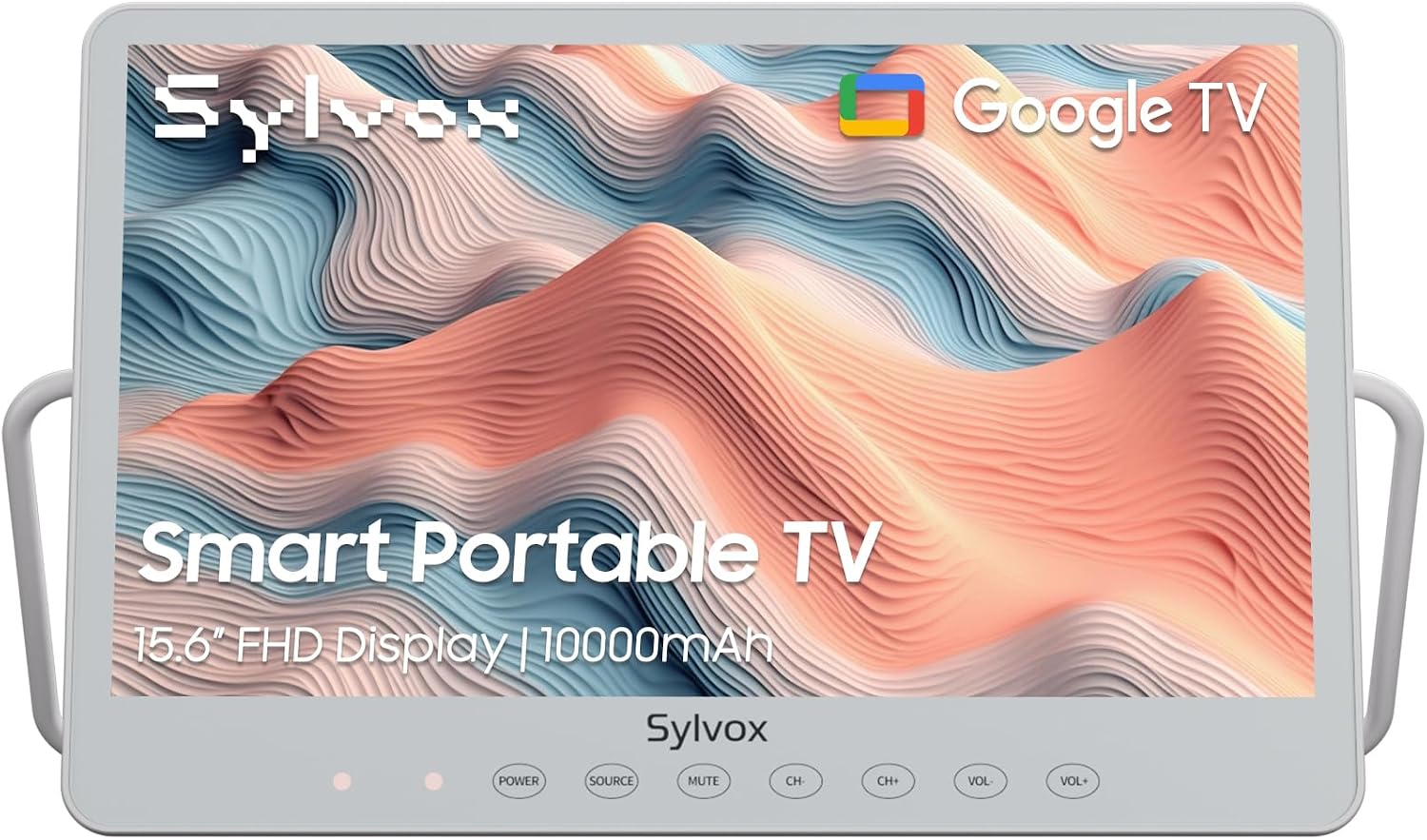 SYLVOX Smart Portable TV, 15.6" Rechargeable Television 12V 10000mAh Ba...