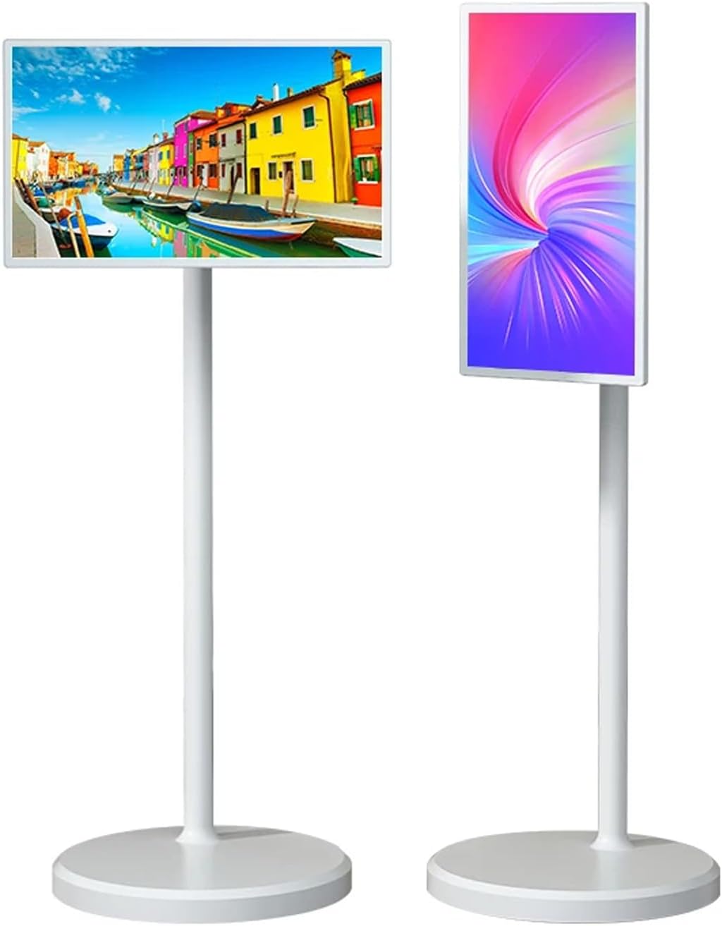 Portable TV On Wheels, 21.5 Inch TFT HD LCD Standbyme Portable TV, Rota...