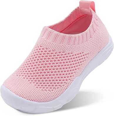 L-RUN Toddler Boys Girls Shoes Slip On Sneaker Kids Lightweight Breathable Walking Shoes for Indoor and Outdoor