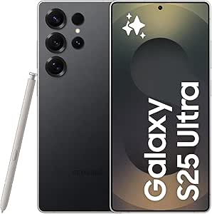 Samsung Galaxy S25 Ultra AI Phone, 256GB Storage, 12GB RAM, Titanium Black, Android Smartphone, 200MP Camera, S Pen, Long Battery Life (UAE Version)
