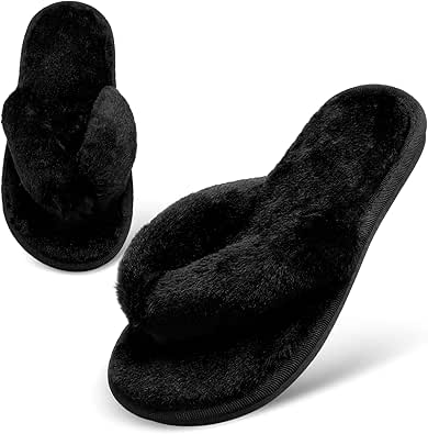 Womens Slippers Warm Flip Flop Open Toe Home Slippers Spa Slide Shoes Four Season